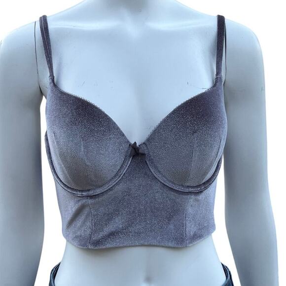 Victoria's Secrect Body by Victoria Lined Demi Double Gray Bra Size 34D - Picture 7 of 11